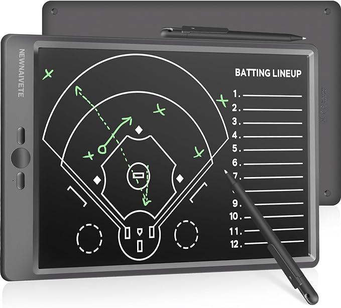 newnaivete electronic baseball coach board premium tactical marker board with large lcd screen ‎15 inch 