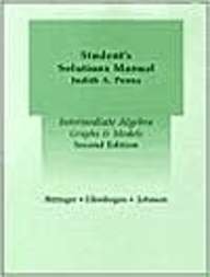 intermediate algebra graphs and models 2nd edition marvin l bittinger ,barbara l johnson ,david j ellenbogen