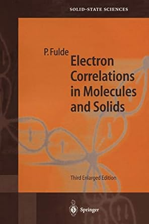 electron correlations in molecules and solids 3rd edition peter fulde 3540593640, 978-3540593645