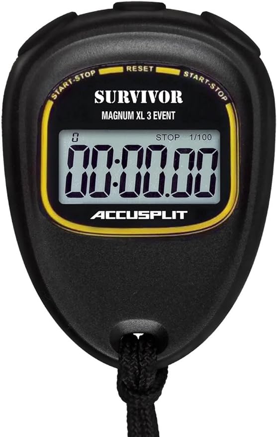 accusplit survivor s3e event stopwatch with magnum display black  accusplit b0007zgzum