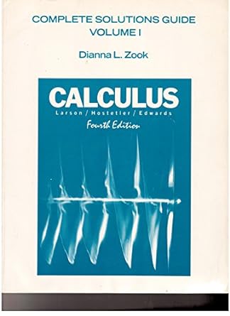 calculus complete solutions  guide volume  1 4th edition larson 0669164089, 978-0669164084