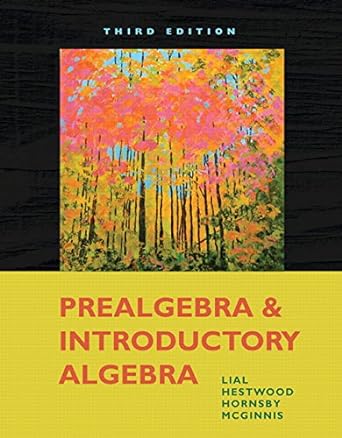 prealgebra and introductory algebra 3rd edition margaret l lial ,diana l hestwood ,john hornsby ,terry