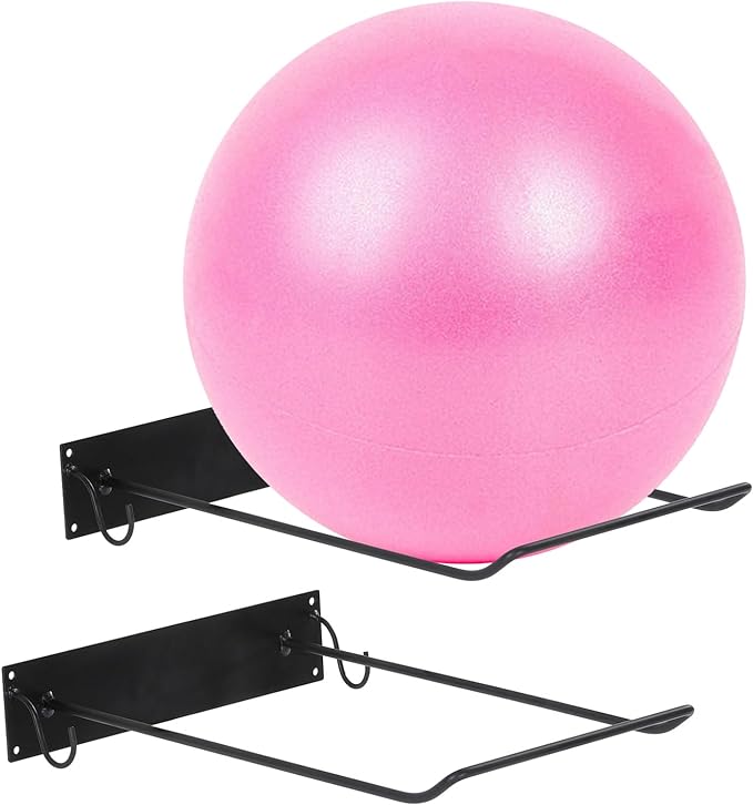 calidecor yoga ball holder set of 2 industrial exercise ball holder wall mount  calidecor b0c6gm3yrb