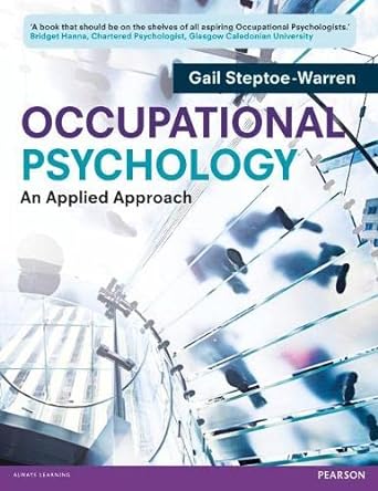 occupational psychology an applied approach 1st edition gail steptoe warren 0273734202, 978-0273734208