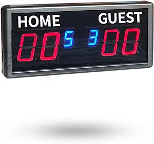 ledgital indoor score keeper electronic scoreboard with wireless remote control 6 digits 14.25 x 7 x 2.5 