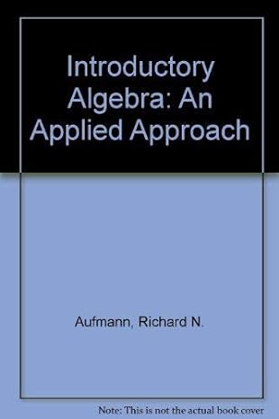 introductory algebra an applied approach 5th edition richard n aufmann 0395907063, 978-0395907061