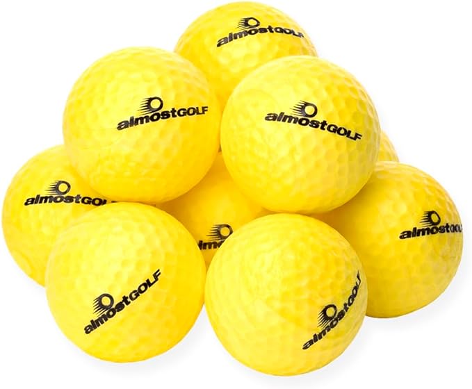 almostgolf limited flight practice foam golf balls realistic spin trajectory and accuracy training pack of 24