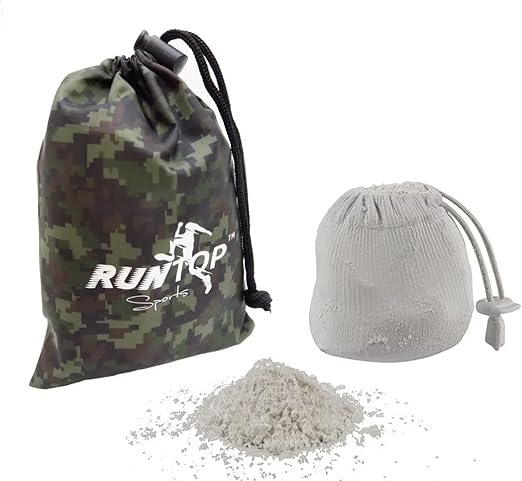 runtop 2 4oz refillable magnesium carbonate powder gym chalk ball bag sock for weightlifting  ‎runtop