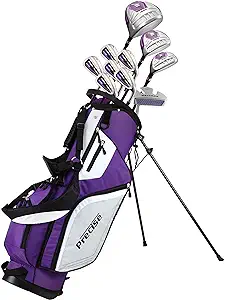 ‎precise top line ladies purple left handed m5 golf club set  ‎precise b07c7j24lb