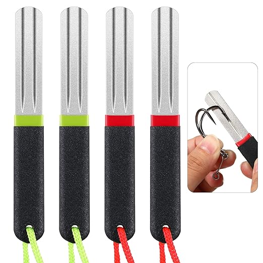 Chumia Hook Sharpener Set Of 4 Diamond Portable Saltwater Freshwater Ice Fishing Tools 4 Inches