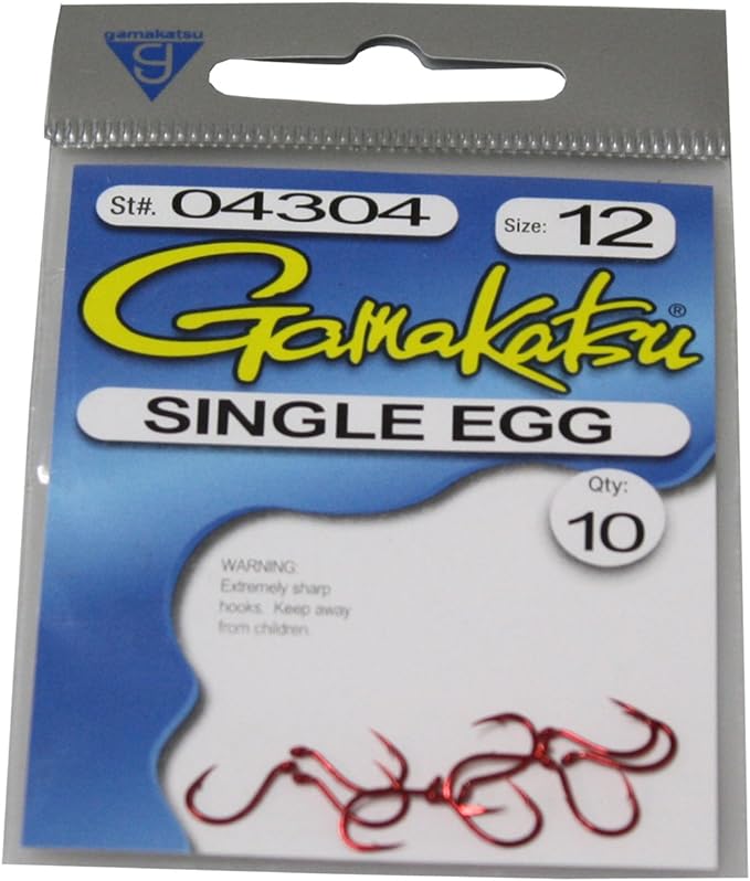 gamakatsu single egg hook size 10/0  ‎gamakatsu b0010fs6wi