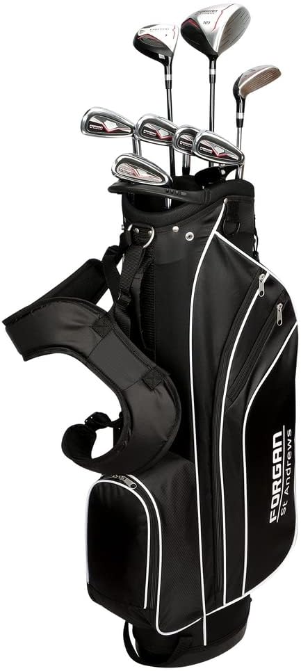 forgan of st andrews f100 plus 1 inch golf clubs set with bag graphite/steel stiff flex one size  ?forgan