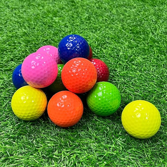 kofull golf balls 1 dozen colored miniature mini for beginner backyard indoor outdoor trainning golf gifts 