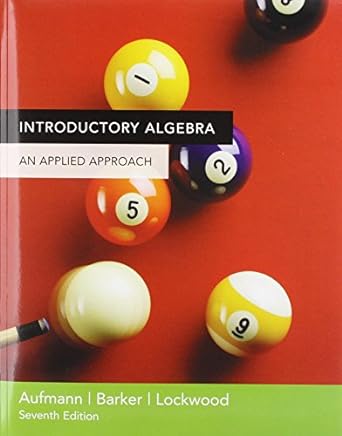 introductory algebra an applied approach 7th edition aufmann, barker, lockwood 0618658076, 978-0618658077
