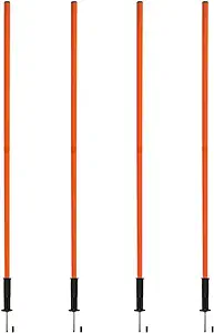 ‎Tnzmart Orange Spring Speed Pole Set Soccer Plug In Type Dribbling Pole Agility Coaching Sticks