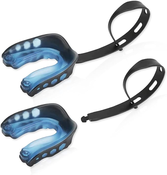 harewu 2pcs american football mouth guard with strap and case professional sports  harewu b0c3hbdsrd
