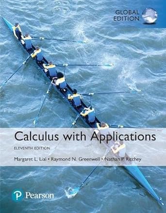 calculus with applications 11th edition margaret l lial ,raymond n greenwell ,nathan p ritchey 1292109076,