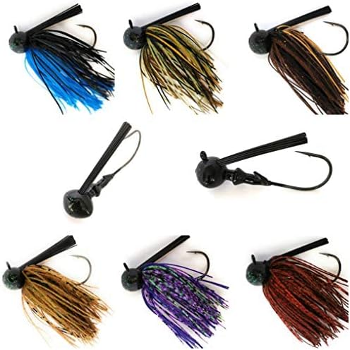 wtrees simple and effective football flipping swim bass jigs plastic fishing baits size 1/2  ‎wtrees