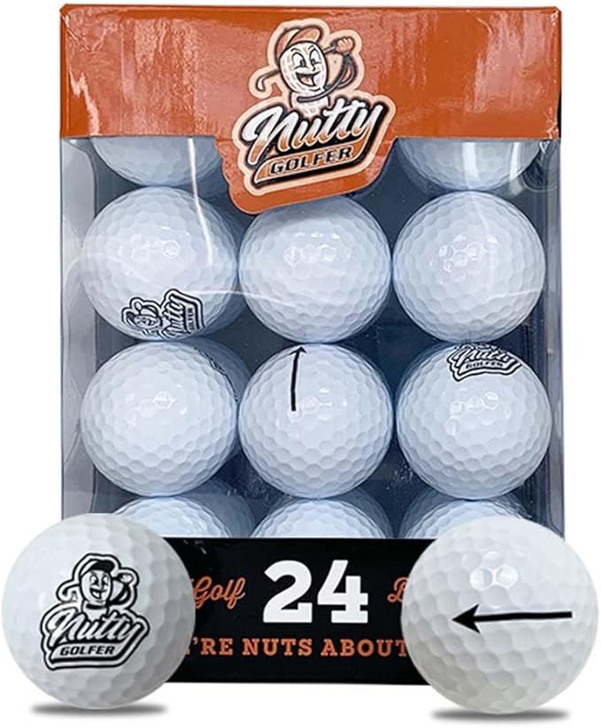 generic nutty golfer premium golf balls 24 pack white durable  ?generic b0c8x9tm29