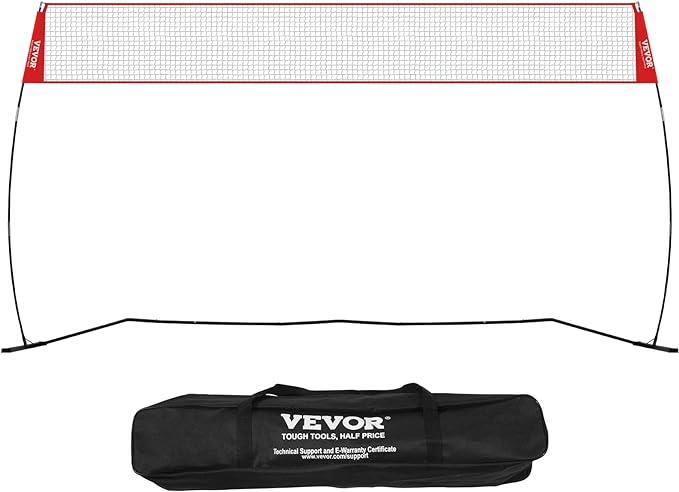 vevor freestanding volleyball training net for indoor or outdoor use adjustable height portable  ‎vevor