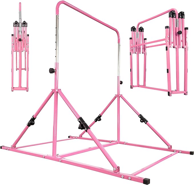 defulion 5ft foldable gymnastic bar for kids kip bar horizontal training equipment for home  ‎defulion