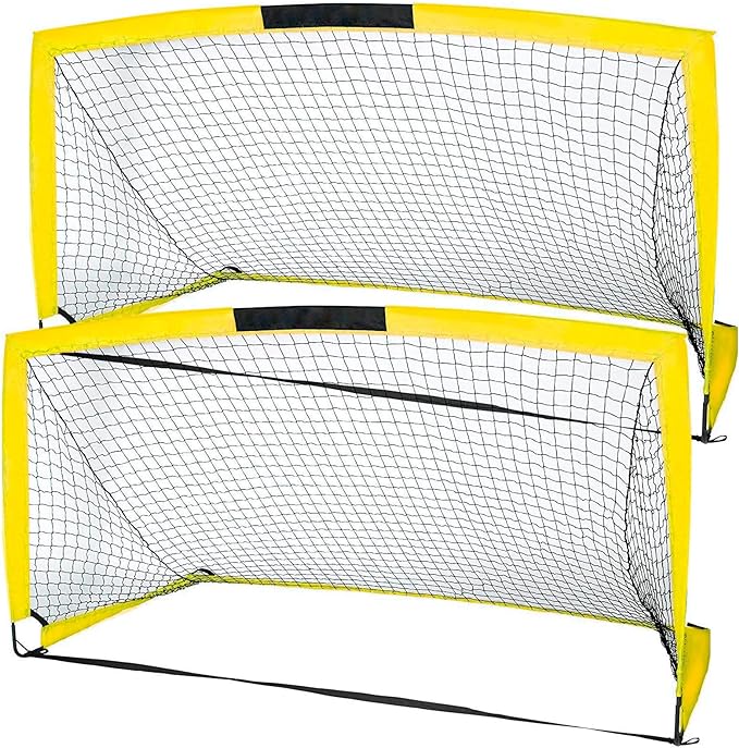 hitik soccer goals set of 2 size 6 x4 portable foldable soccer nets with carry bag  ?hitik b09yycylzs