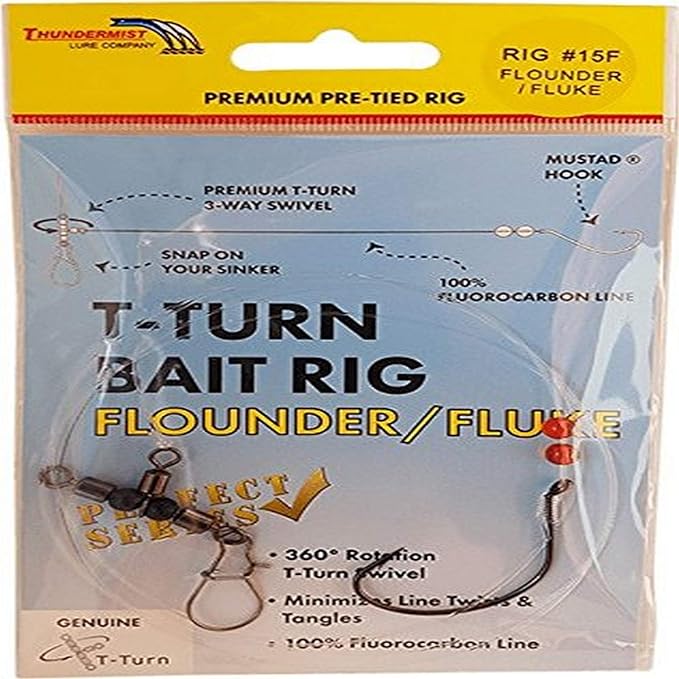 t turn thundermist lure company bait rig flounder/fluke fluorocarbon 2/0  ?t-turn b07b3cd4v4