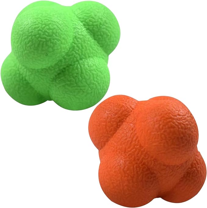 airlaxer reaction ball reflex for hand eye coordination training 2 83 inch pack of 2 orange green  ?airlaxer