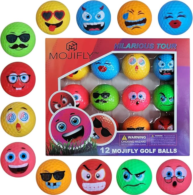 mojifly golf balls novelty funny for gifts  ?mojifly b09ths5rwd