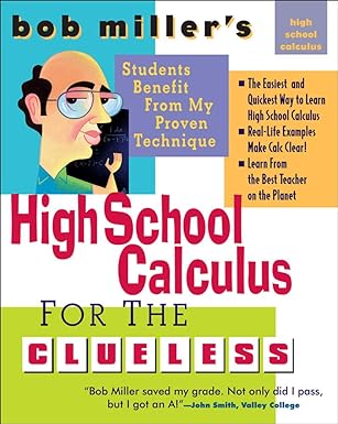 bob millers high school calculus for the clueless 1st edition bob miller 0071488456, 978-0071488457
