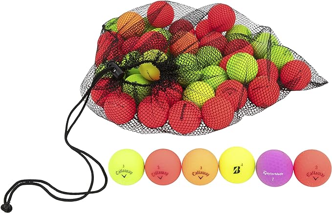 Clean Green Golf Balls 24 Pack Recycled Used Matte Colored Balls Brand Name