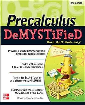 precalculus demystified 2nd edition rhonda huettenmueller 0071778497, 978-0071778497