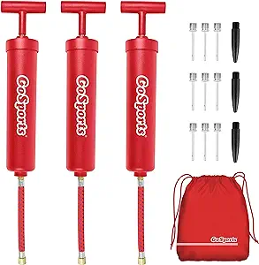 gosports ball inflation pump 3 pack with needles and travel bag ‎full size  ‎gosports b01n5tllfj