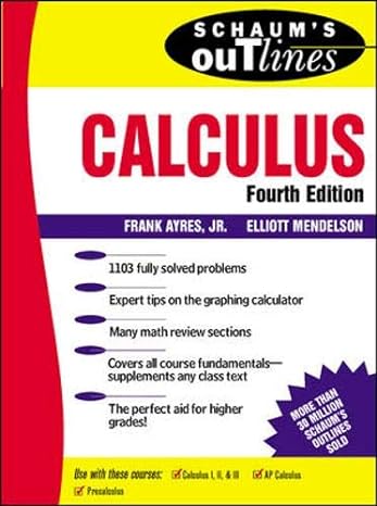 schaums outline of calculus 4th edition elliott mendelson ,frank ayres 0070419736, 978-0070419735