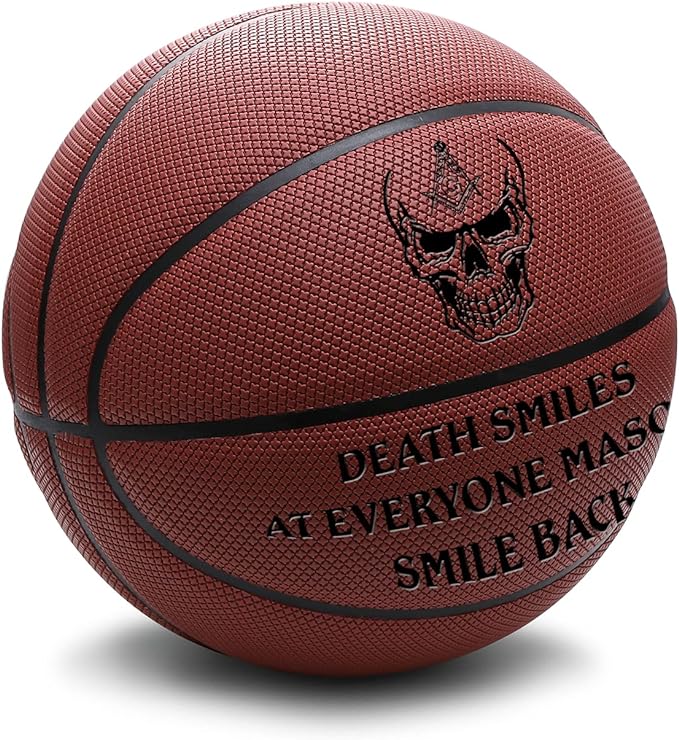 dtuwrcp death smiles at everyone masons smile back series indoor/outdoor basketballs size 7  ?dtuwrcp