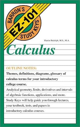 ez 101 calculus 1st edition peter eisen 0764118668, 978-0764118661