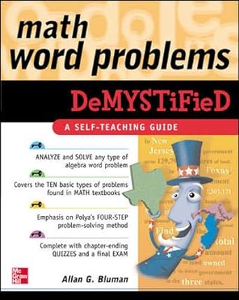 math word problems demystified 1st edition allan bluman 0071443169, 978-0071443166