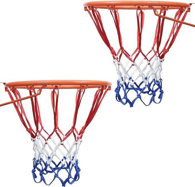 ‎dcoteh 2 pcs basketball nets heavy duty outdoor 19 7 inches sun proof basket ball hoop  ‎dcoteh