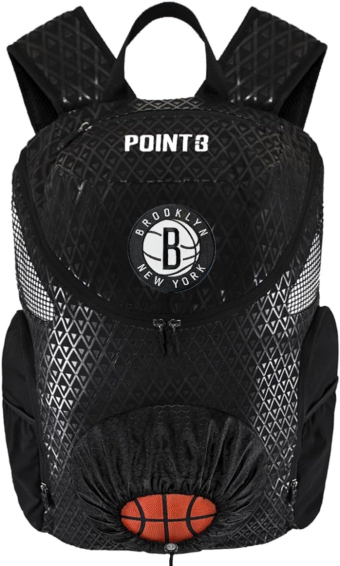 point 3 brooklyn nets road trip 2 0 basketball backpack black  ?point 3 b0cd4frts1