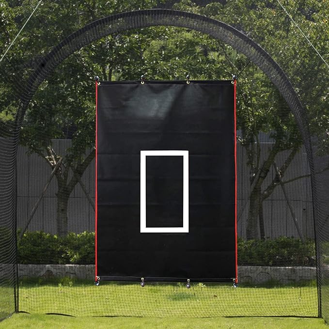 doubleriver baseball backstop batting cage backstop rubber pitching target 4x6/6x8ft  ‎doubleriver