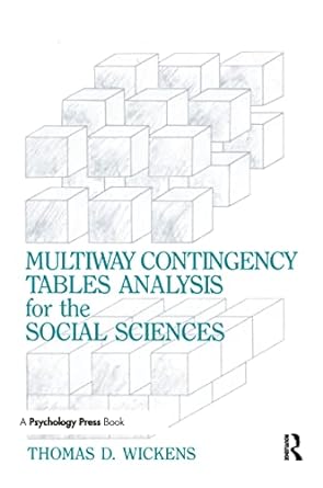 multiway contingency tables analysis for the social sciences 1st edition thomas d. wickens 0805803785,