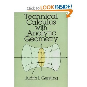 technical calculus with analytic geometry 1st edition gersting b004np1tmg