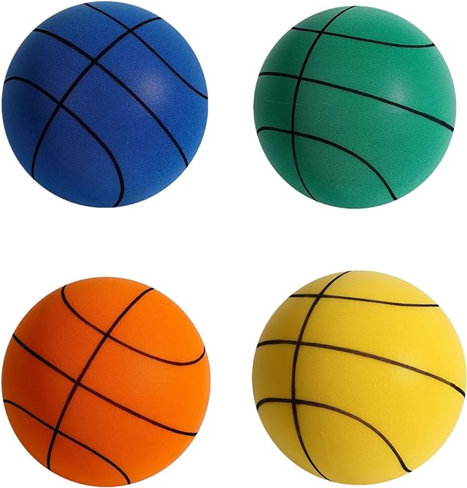 ‎fchengtais silent basketball indoor foam dribbling training ball uncoated high density for various indoor