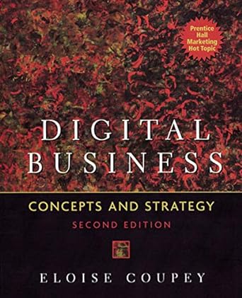digital business concepts and strategies 2nd edition eloise coupey 0131400975, 978-0131400979