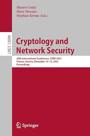 cryptology and network security 20th international conference cans 2021 vienna austria december 13 15 2021