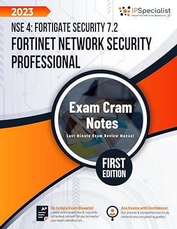 fortinet network security professional nse 4 fortigate security 7 2 1st edition ip specialist 979-8862652062