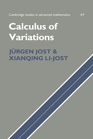 calculus of variations 1st edition j rgen jost 0521057124, 978-0521057127