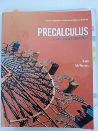 precalculus unit circle approach 1st edition j s ratti and marcus mcwaters 0558844251, 978-0558844257