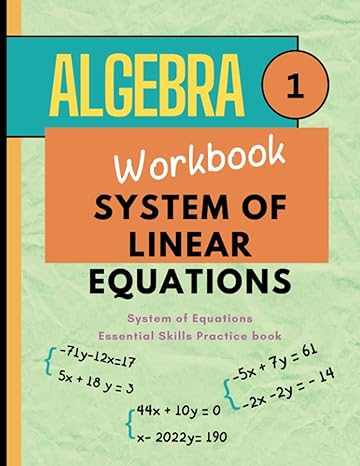 algebra 1 workbook system of linear equations system of equations essential skills practice book 1st edition