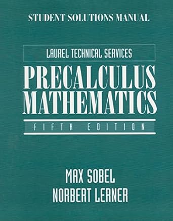 precalculus mathematics 5th edition tech laurel technical services 0131596268, 978-0131596269